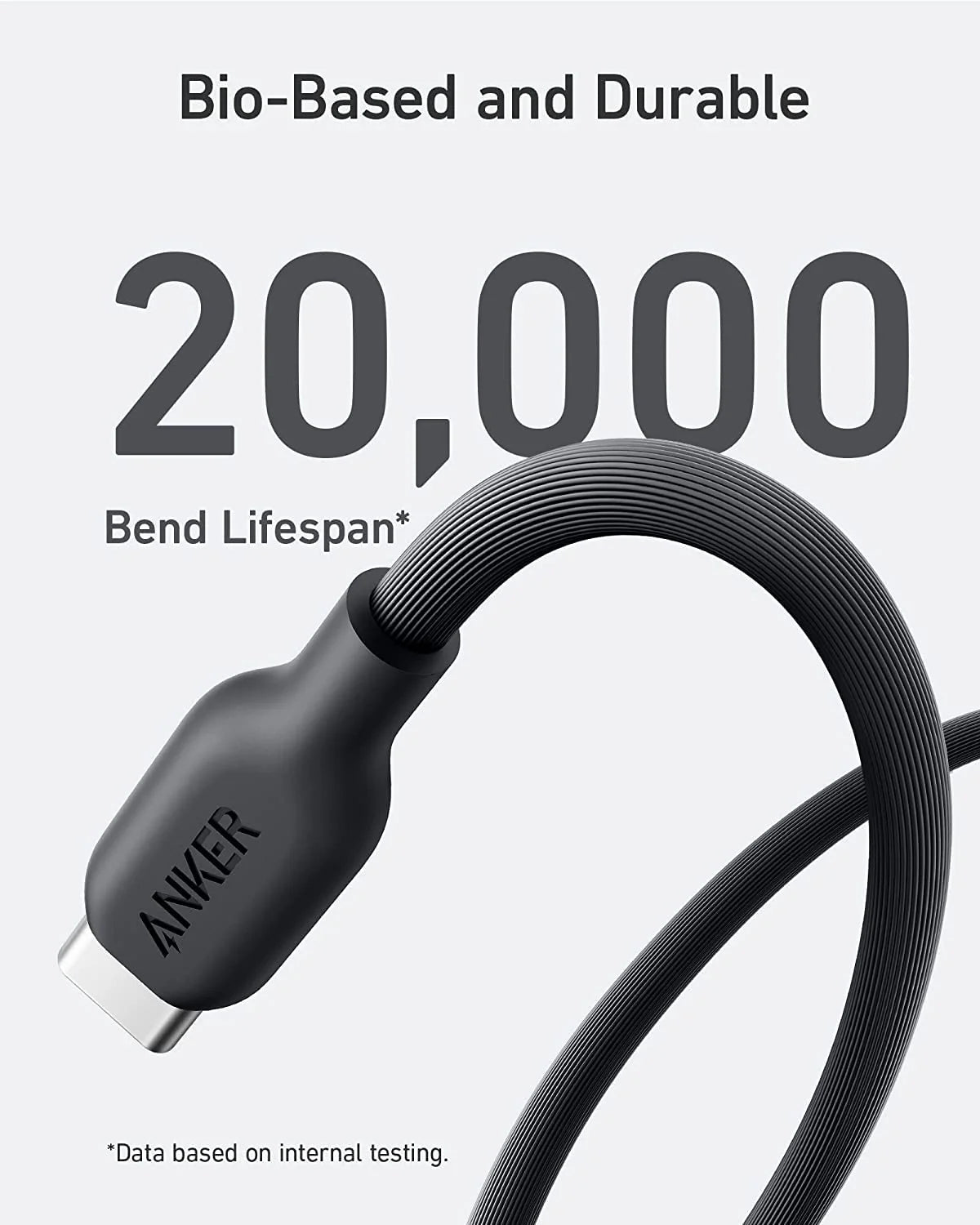 كابل أنكر 542 يو اس بي سي إلى لايتننغ (6 أقدام) - Anker 542 USB-C to Lightning Cable (Bio-Based 6ft)