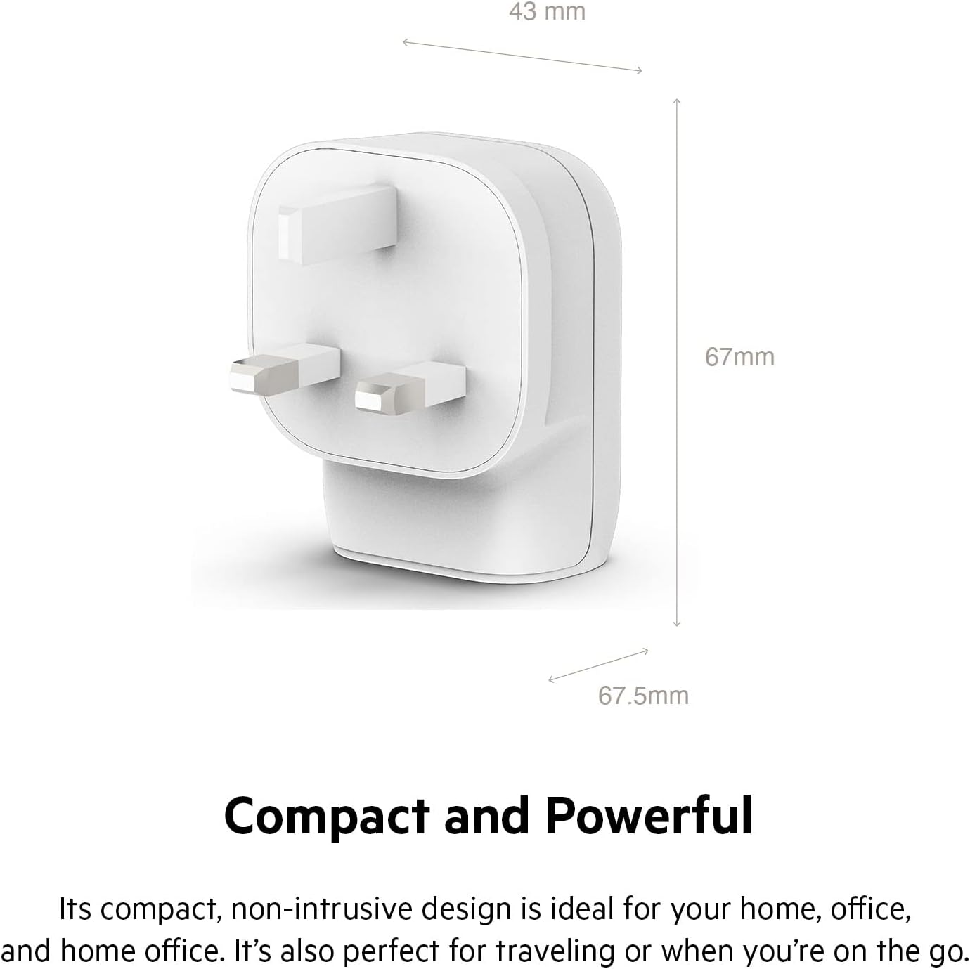 Belkin 37W USB Type C PPS PD Dual Port Wall Phone Charger - شاحن هاتف جداري بمنفذ مزدوج يو اس بي من النوع سي من بيلكن بقدرة 37واط