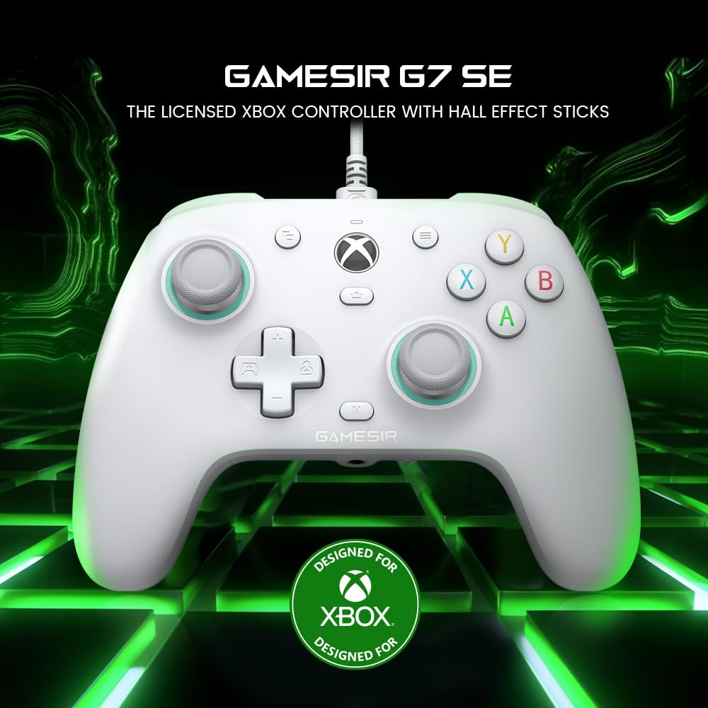 يد تحكم جيم سير G7 SE لإكس بوكس - أبيض + شهر جيم باس مجاناً | GameSir G7 SE Xbox Joystick - White + 1 Month Game Pass