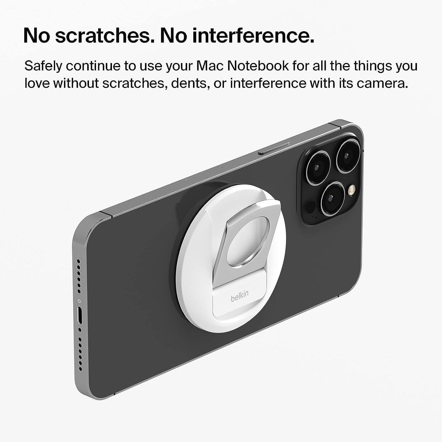 Belkin iPhone Mount with MagSafe for Mac Notebooks - بلكن حامل كاميرا لجهاز ماك بوك وايفون من ماج سيف