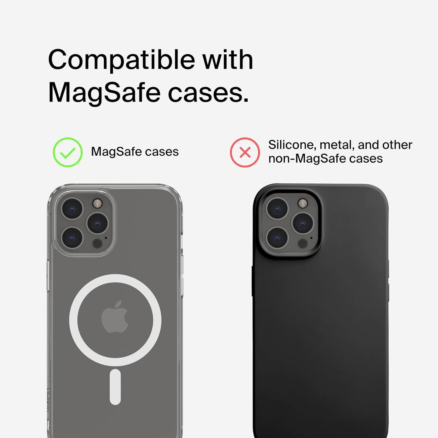 Belkin MagSafe Charger 3 in 1 Wireless Charging Station - شاحن لاسلكي 3 في 1 ماج سيف من بيلكن شحن سريع 15 واط للايفون وابل ووتش