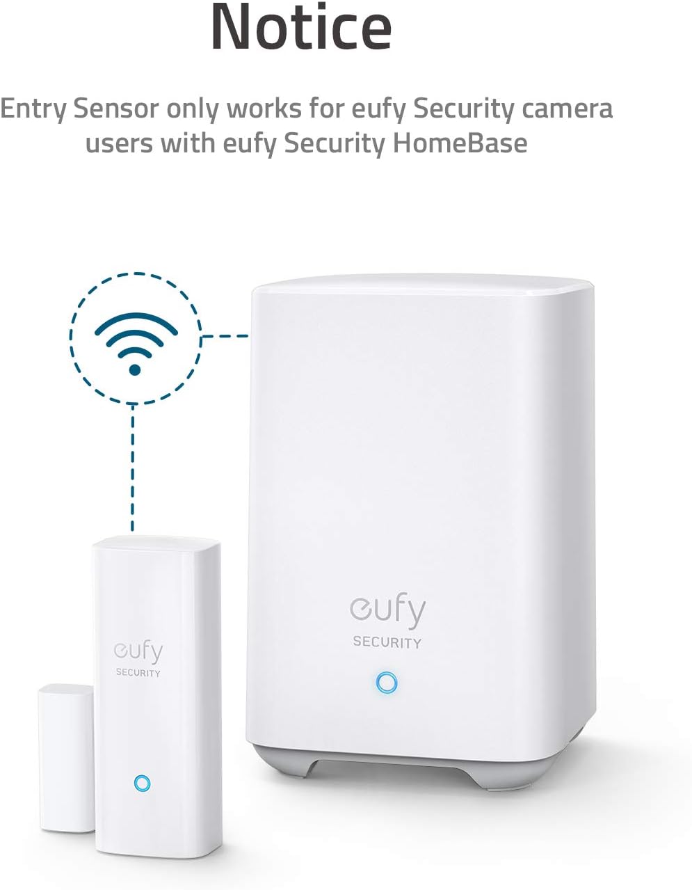 Anker Security Cameras & Home Unit Accessories for CCTV Camera Sensor Unit Indoor -يوفي مستشعر دخول الامن  يكتشف الأبواب والنوافذ المفتوحة والمغلقة ويرسل التنبيهات وصفارة الانذار من أنكر