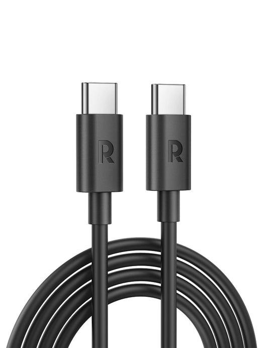 RAVPower RP-CB1022 60W Type-C to Type-C Cable 2m - كابل راف باور تايب سي إلى تايب سي بطول 2 متر