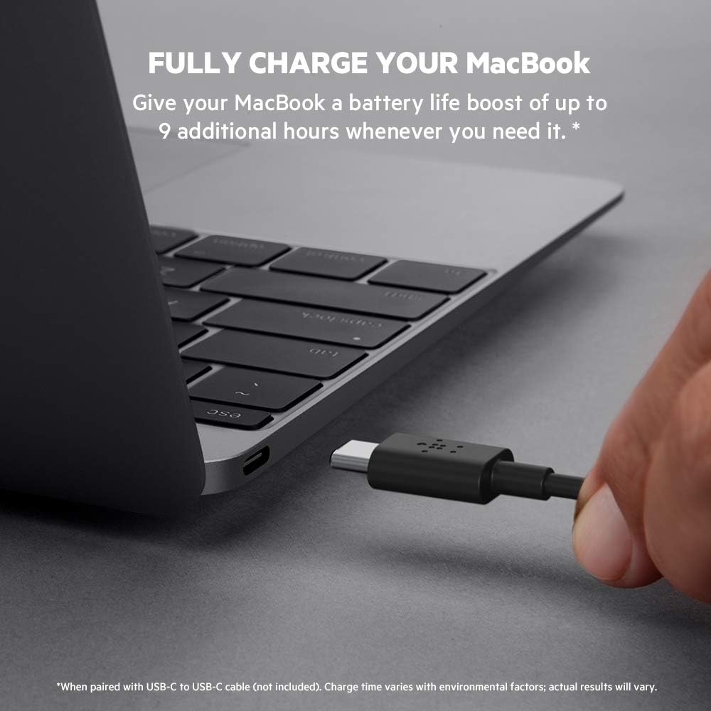 بيلكن باور بانك بوست تشارج يو اس بي سي 20 كيلو مللي امبير في الساعة - Belkin BoostCharge USB-C PD 20k mAh Power Bank