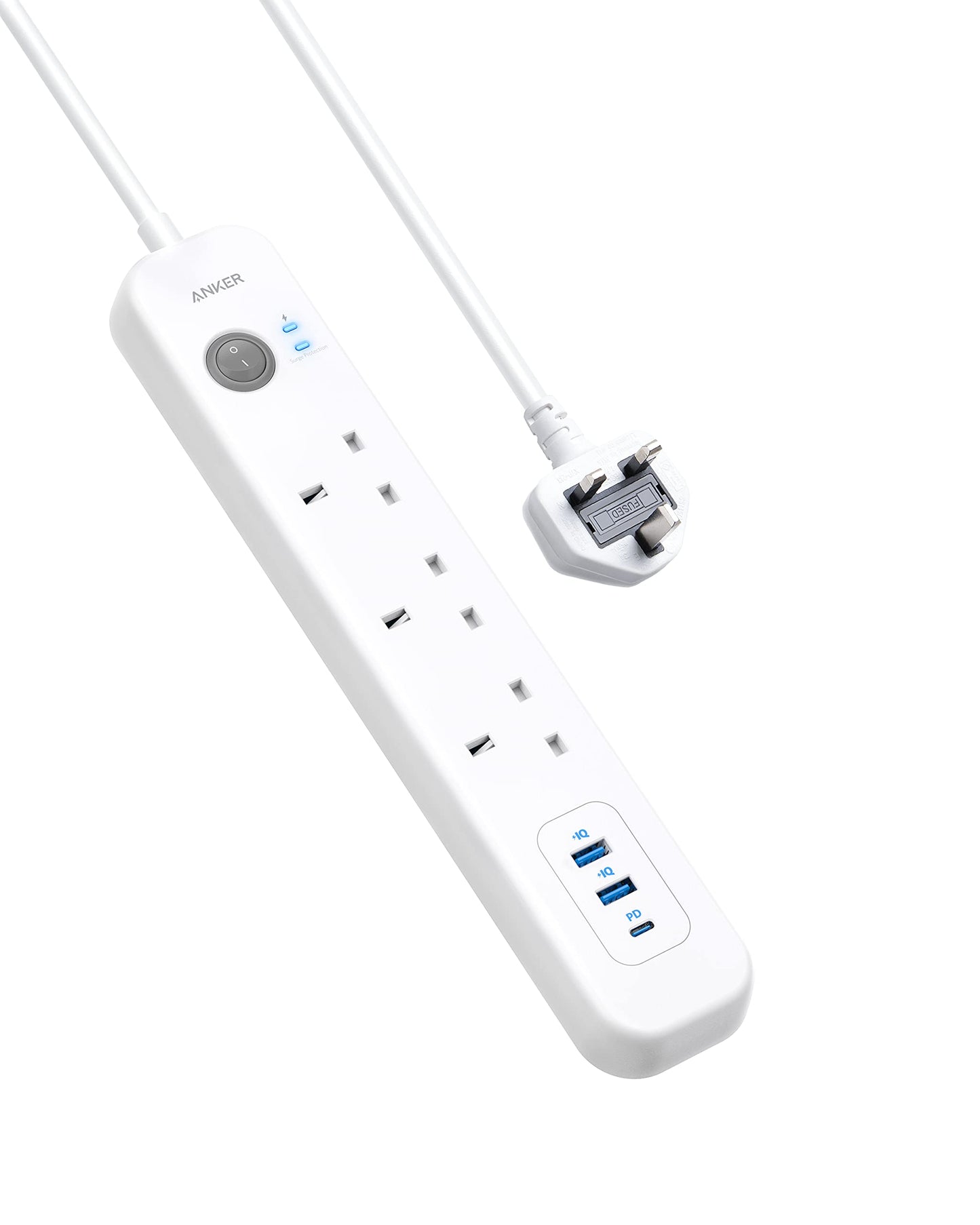Anker PowerExtend 6-in-1 Power Strip, 2m Cable | وصلة كهرباء انكر بور اكستيند, 6 في 1, كيبل بطول 2م