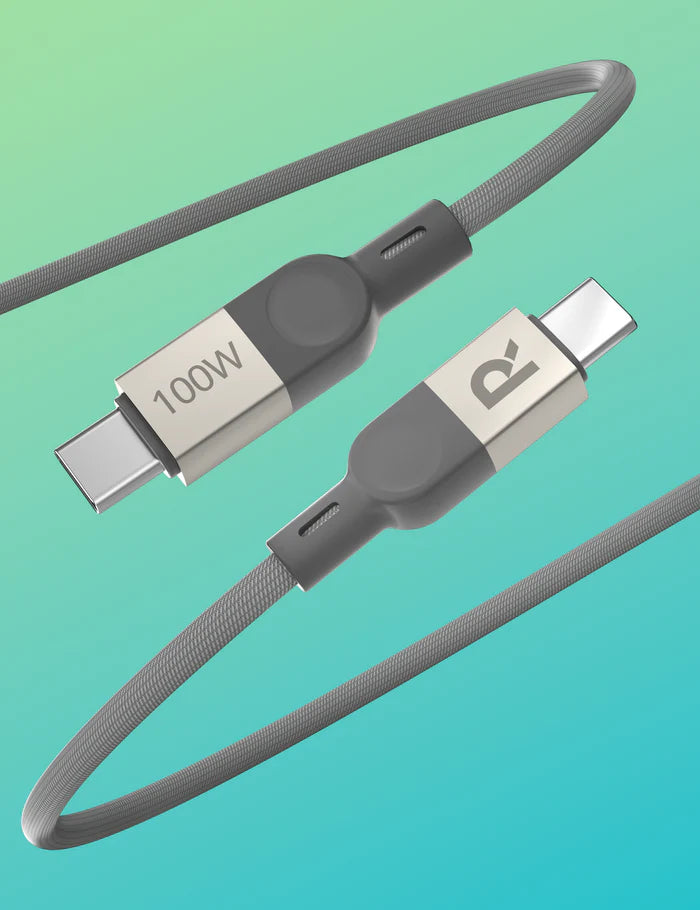 RAVPower RP-CB1039 100W Magnetic USB-C to USB-C Nylon Braided Cable - راف باور كابل مغناطيسي تايب سي إلى تايب سي بقوة 100 واط مجدول نايلون