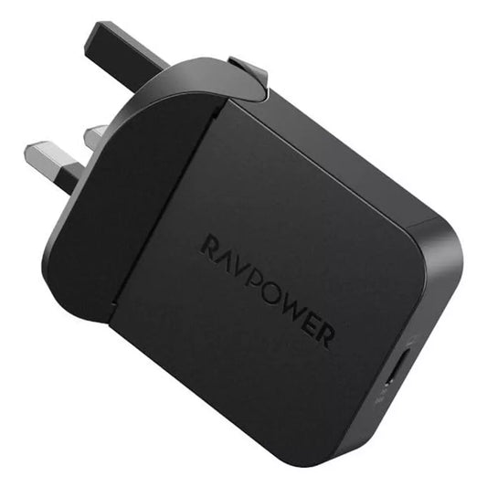RAVPower RP-PC1082 35W PD USB-C Wall Charger - شاحن راف باور تايب بقوة 35 واط تصميم نحيف وقابل للطي