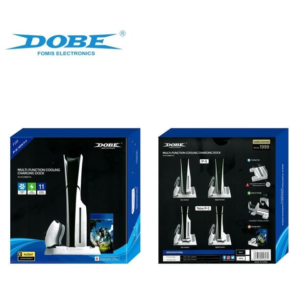 قاعدة تبريد متعددة الوظائف دوبي TP5-3537 - أبيض | Dobe TP5-3537 Multifunctional Cooling Stand - White