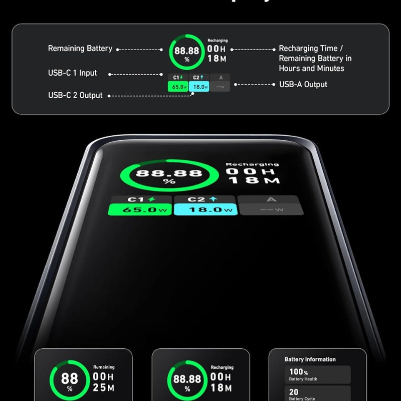 Anker Prime Power Bank 20K mAh 200W - باور بانك عالي السعة 200 وات من انكر