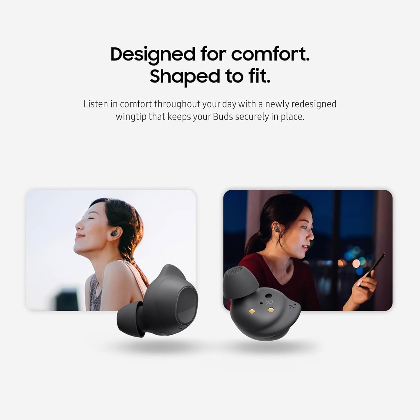 SAMSUNG Galaxy Buds FE True Wireless Bluetooth Earbuds - سماعات اذن سامسونج جالكسي بادز اف اي ترو اللاسلكية بتقنية البلوتوث مريحة وامنة في الاذن