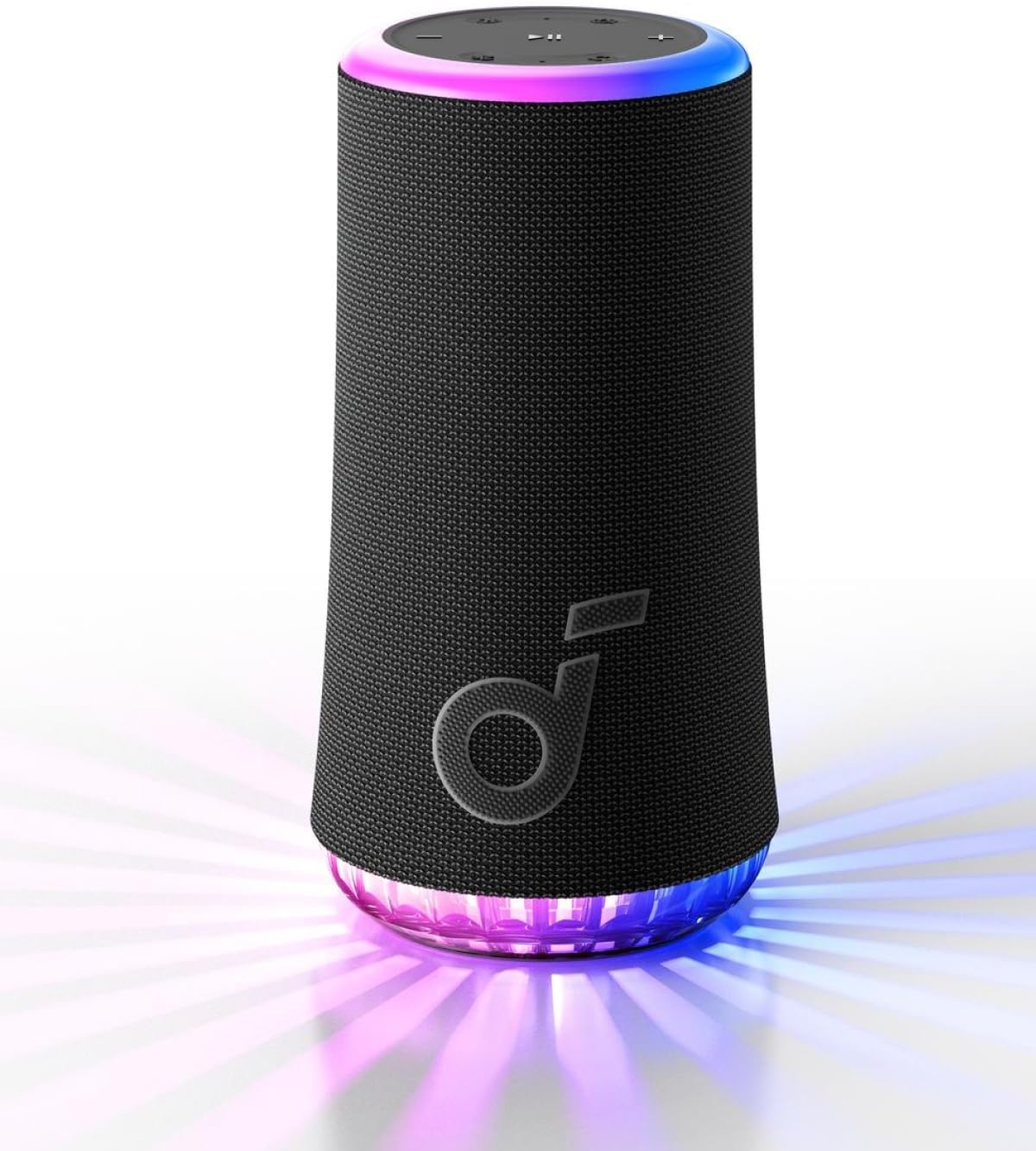 Soundcore Glow Portable Speaker by Anker, 30W 360° Sound, 18H Playtime | سماعة انكر ساوندكور جلو, صوت محيطي 360 درجة بقدرة 30 واط, 18 ساعة تشغيل