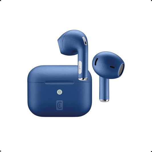 Cellularline CRYSTAL TWS Bluetooth 5.0 Wireless In-Ear Earphones with Charging Case Environment Noise Cancelling - كريستال سماعات أذن بلوتوث مزودة بتقنية إلغاء الضوضاء البيئية من سليولارلاين