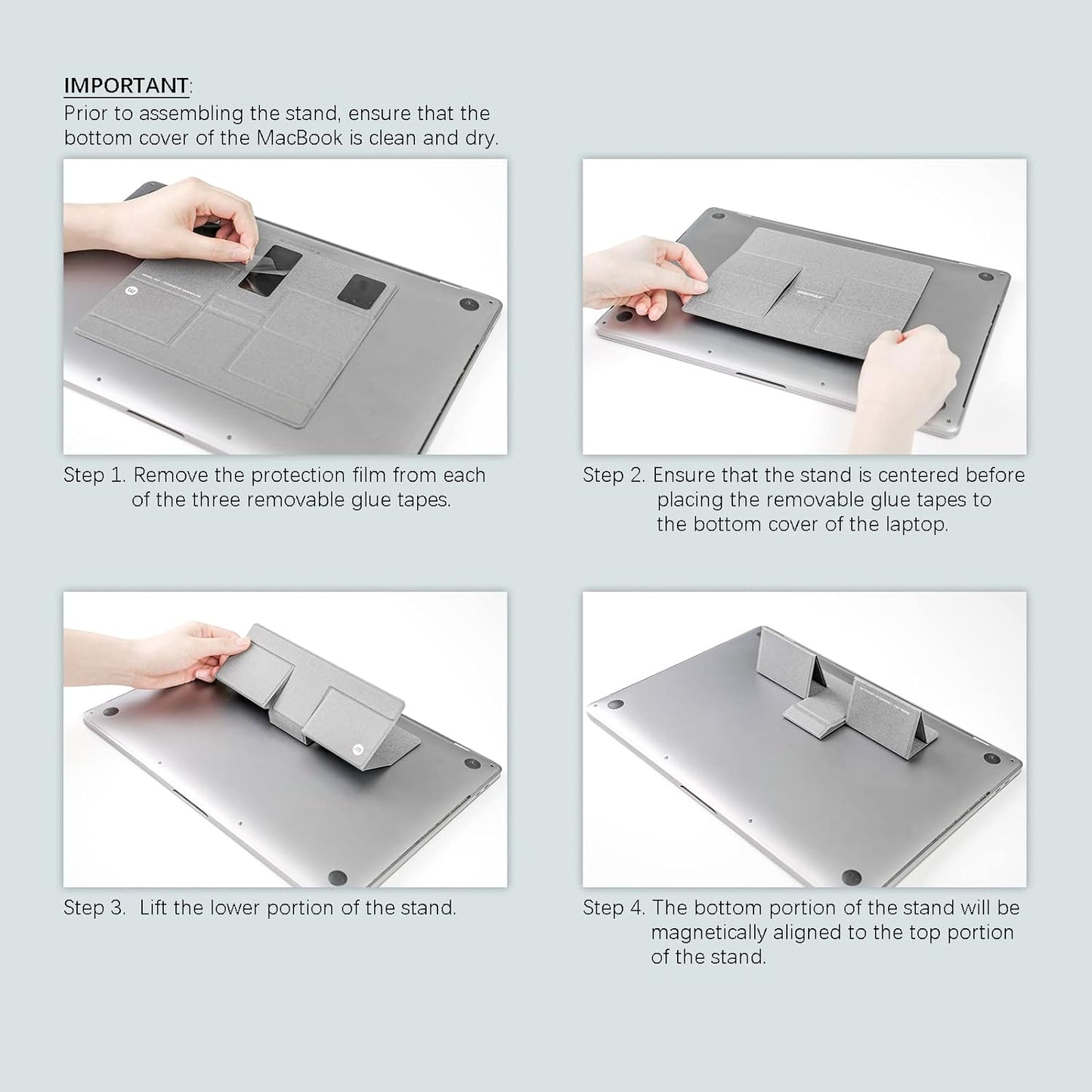 موماكس حامل كمبيوتر محمول قابل للطي - Momax Fold Smart Travel Computer Stand