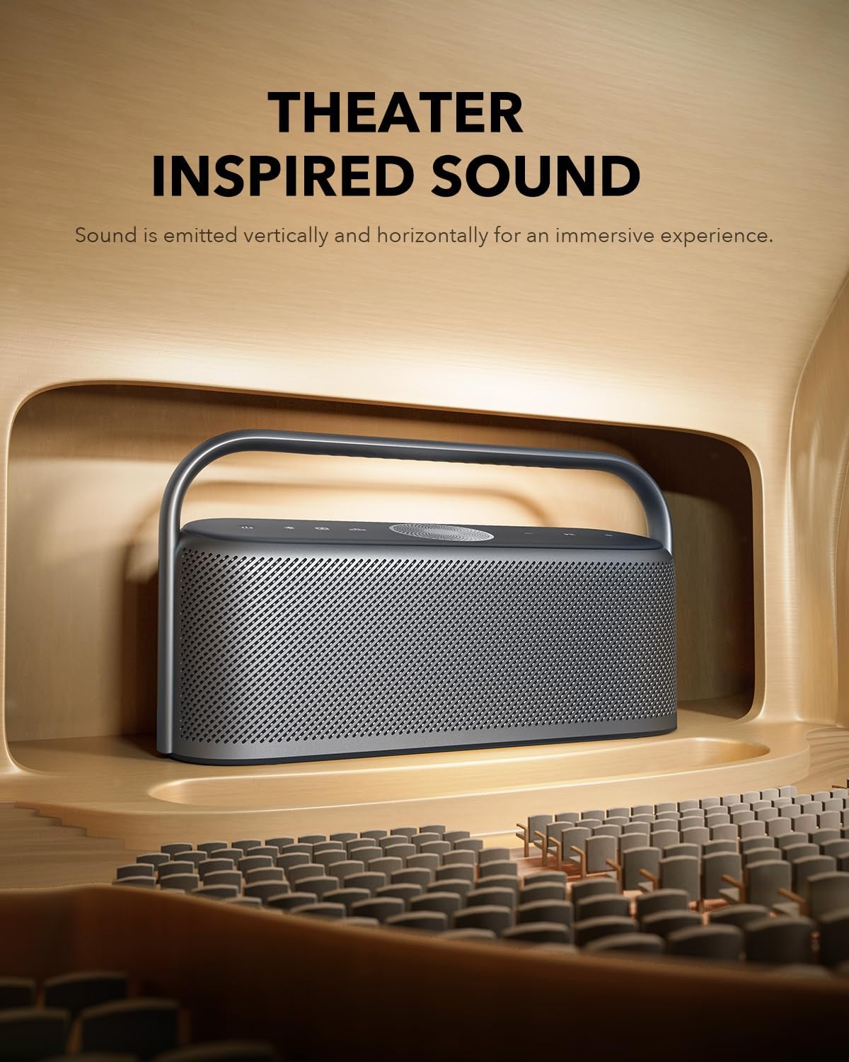 ساوند كور مكبر صوت بلوتوث محمول من موشن صوت مكاني عالي الدقة مع صوت لاسلكي 50 واط من أنكر - Anker Soundcore Motion X600 Portable Bluetooth Speaker Hi-Res Spatial Audio with Wireless 50W Sound