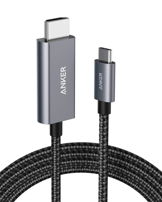 Anker USB-C to HDMI 4K cable 6ft - كيبل نايلون يو اس بي سي الى اتش دي ام اي بطول 6 اقدام من أنكر