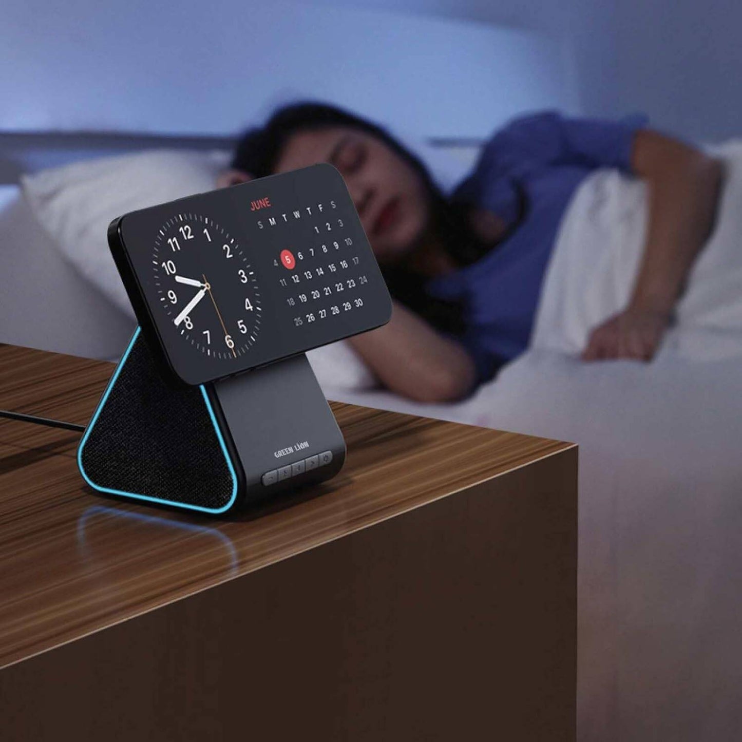 سبيكر جرين لايون ماج تريو 3 في 1, مع شاحن لاسلكي وحامل للهاتف - اسود | Green Lion Mag Trio Speaker, Charger, Phone Stand - Black