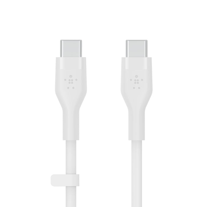 Belkin BoostCharge PRO Flex USB-C to USB-C Braided Silicone Cable, 1M - كابل بيلكن برو فلكس مضفر 1 متر تايب سي شحن سريع ومرن