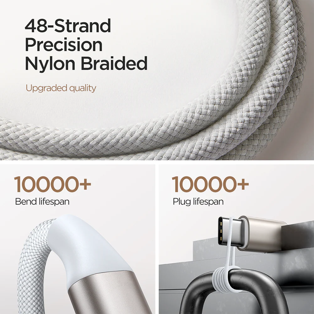 كيبل شحن مغناطيسي جويرووم S-IW011 لساعات ابل بمنفذ تايب سي وبطول 1.2 متر - ابيض | S-IW011 iP Watch Magnetic Charging Cable (USB-C) 1.2m - White