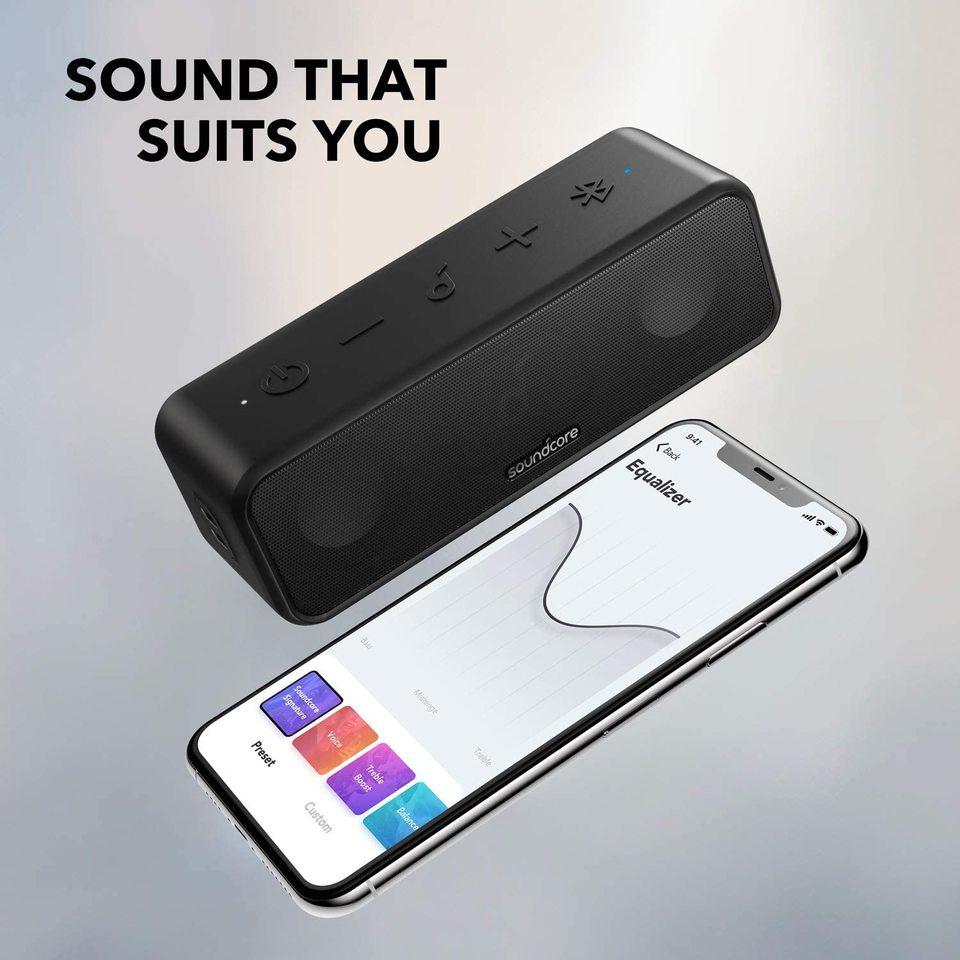 Anker soundcore 3 Bluetooth Speaker with Stereo Sound - ساوند كور مكبر صوت بلوتوث مع صوت ستيريو من أنكر