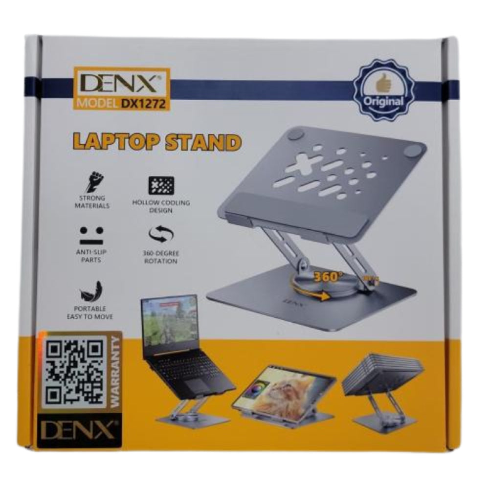 حامل لابتوب دينكس 1272 بدوران 360 درجة وقاعدة مانعة للانزلاق | Denx 1272 - Laptop Stand - Rotation 360° - Non Slip