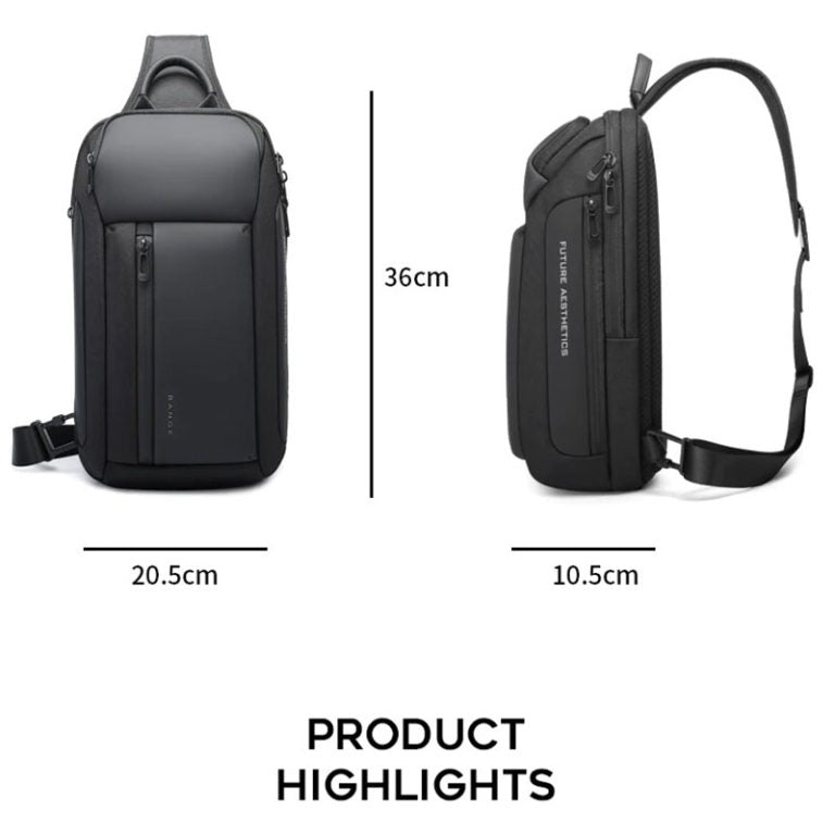Bange Titan Sling Bag (11 inch iPad) Water-Resistant Crossbody Men's Bag | حقيبة كتف حول الجسم للرجال من بانج تايتان, مقاومة للماء, تتسع لجهاز ايباد 11 بوصة