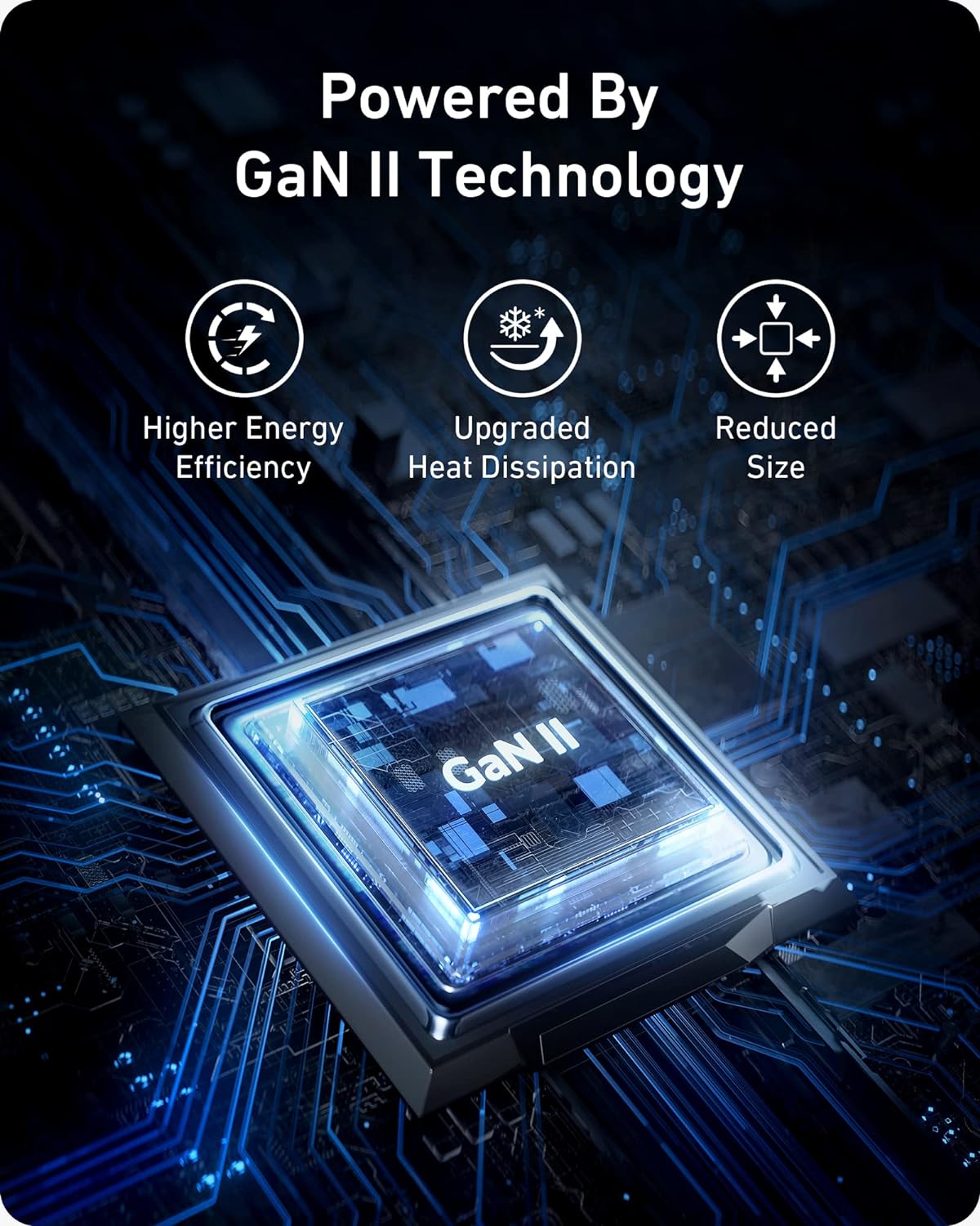 Anker 100W USB C Charger 736 GaN II Charger 3-Port Fast Compact Wall Charger -  شاحن يو اس بي سي 100 واط شاحن 736 جان II شاحن حائط صغير سريع 3 منافذ من انكر