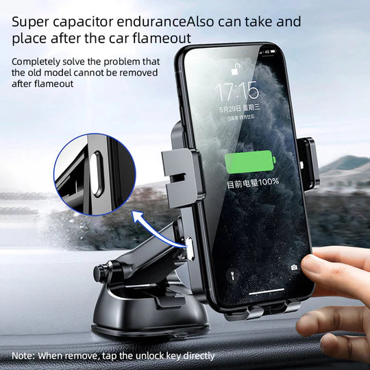 JOYROOM JR-ZS219 Three-axis Electric Wireless Charging Car Holder - JOYROOM JR-ZS219 حامل جوال سيارة كهربائي ثلاثي المحاور مع شحن لاسلكي