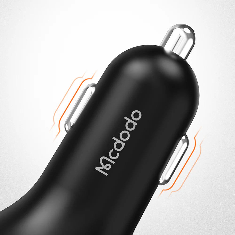 Mcdodo Bluetooth 5.1 FM Dual USB Car Charger - شاحن سيارة ماكدودو بلوتوث 5.1 اف ام ثنائي يو اس بي