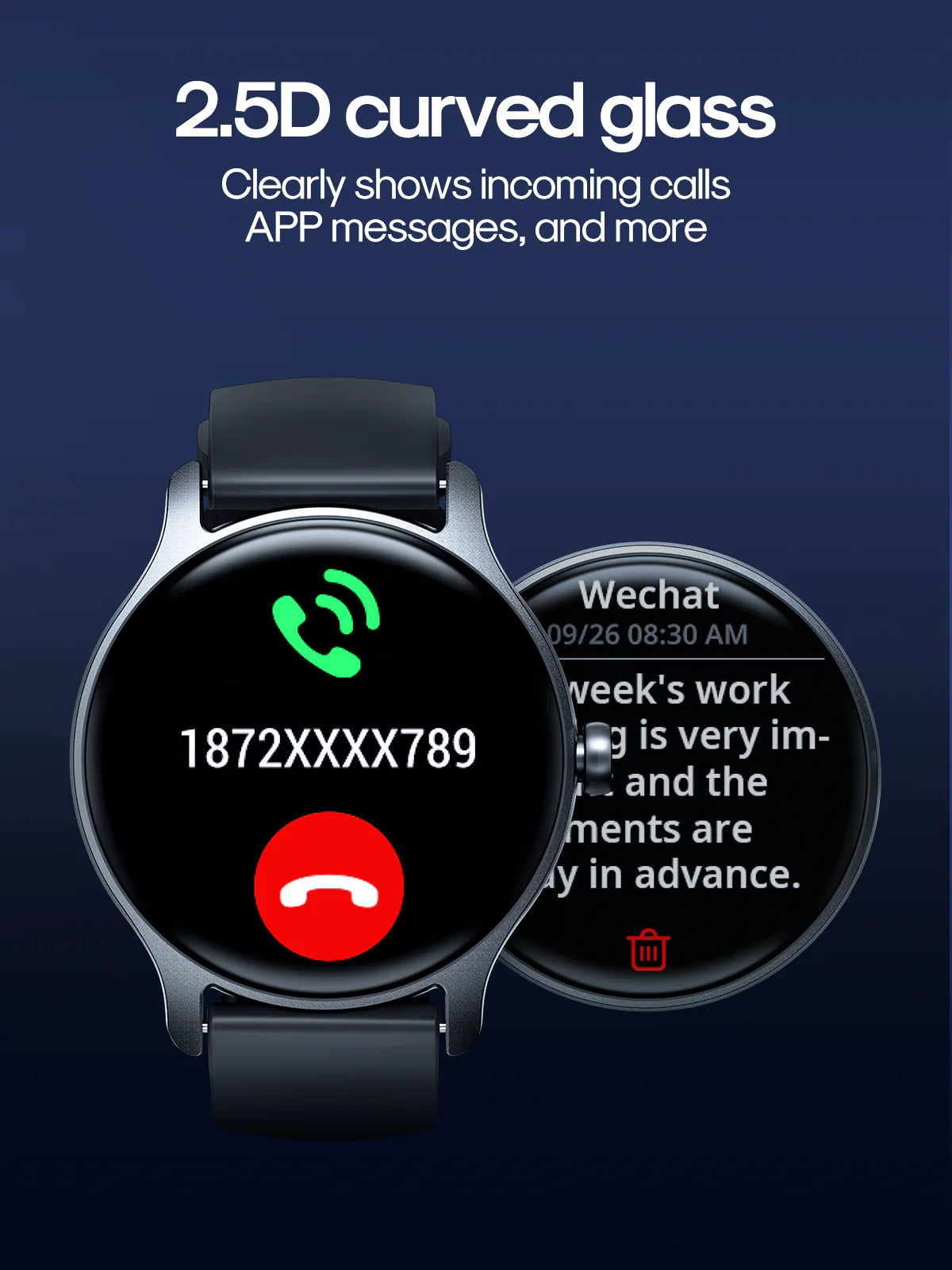 JOYROOM JR-FC1 Smart Watch | IP68 Waterproof & Bluetooth Calling - ساعة جويروم الذكيةمقاومة للماء ومكالمات بلوتوث