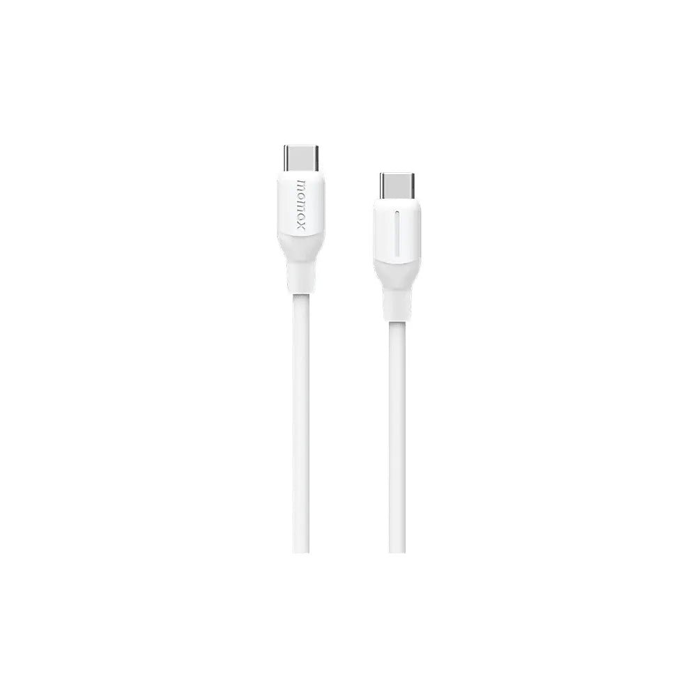 Momax 1‑Link Flow CC‑X 60W USB‑C to USB‑C Cable, 1.2 m - كيبل موماكس 1-لنك فلو, USB-C الى USB-C, شحن سريع 60 واط, طول 1.2م