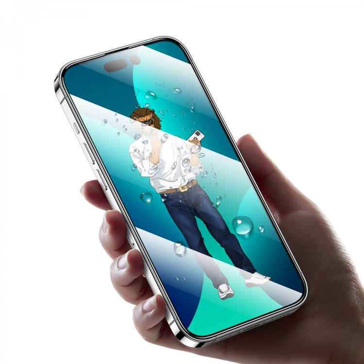 واقي شاشة جرين لايون 9H ستيف جلاس لهاتف ايفون 14 / 14 بلس / 14 برو / 14 برو ماكس | Green Lion 9H Steve Glass Strong Full Screen Protector for iPhone 14/14 Plus/14 Pro/14 Pro Max