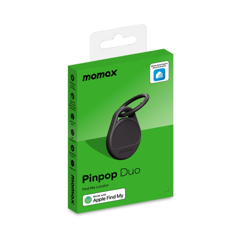 متعقب موماكس بنبوب ديو, بطارية تدوم حتى 12 شهرا | Momax Pinpop Duo Find My Tracker, up to 12 months battery