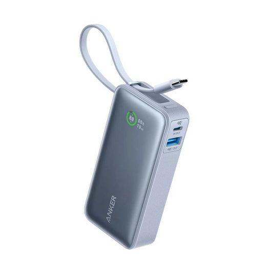Anker Nano Power Bank 30W Built-In USB-C Cable - باور بانك من انكر بقوة 30 واط مع كابل يو اس بي سي مدمج