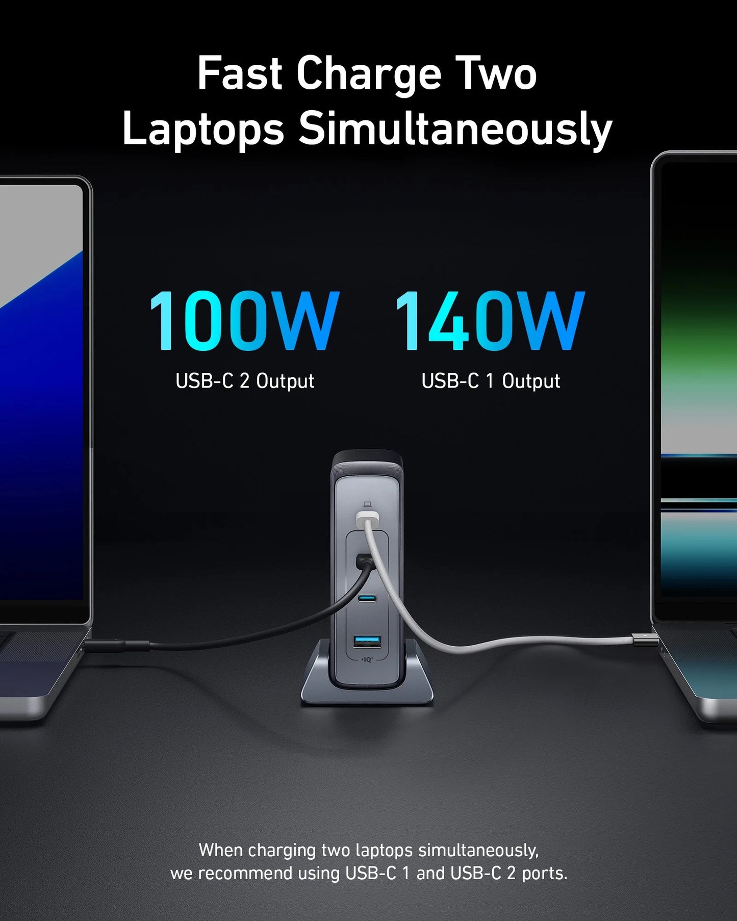 Anker Prime 240W GaN Desktop Charger 4 Ports - شاحن سطح المكتب من أنكر برايم 240 واط جالون 4 منافذ