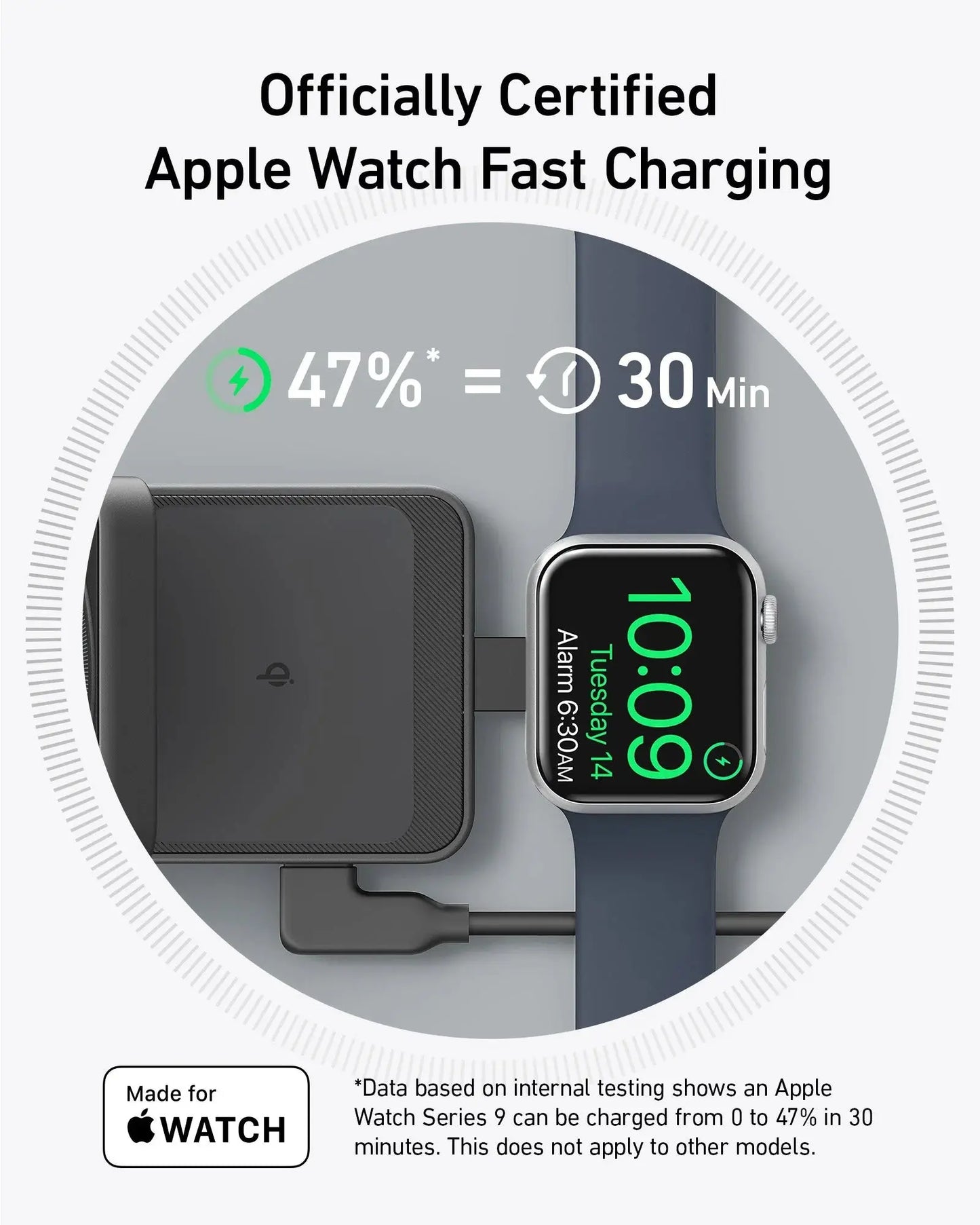 Anker MagGo 15W 3-in-1 Wireless Charging Station, Qi2 Certified Foldable Charger for iPhone | قاعدة شحن لاسلكية انكر ماج جو بقدرة 15 واط, شاحن 3 في 1 قابل للطي مع دعم QI2 للايفون