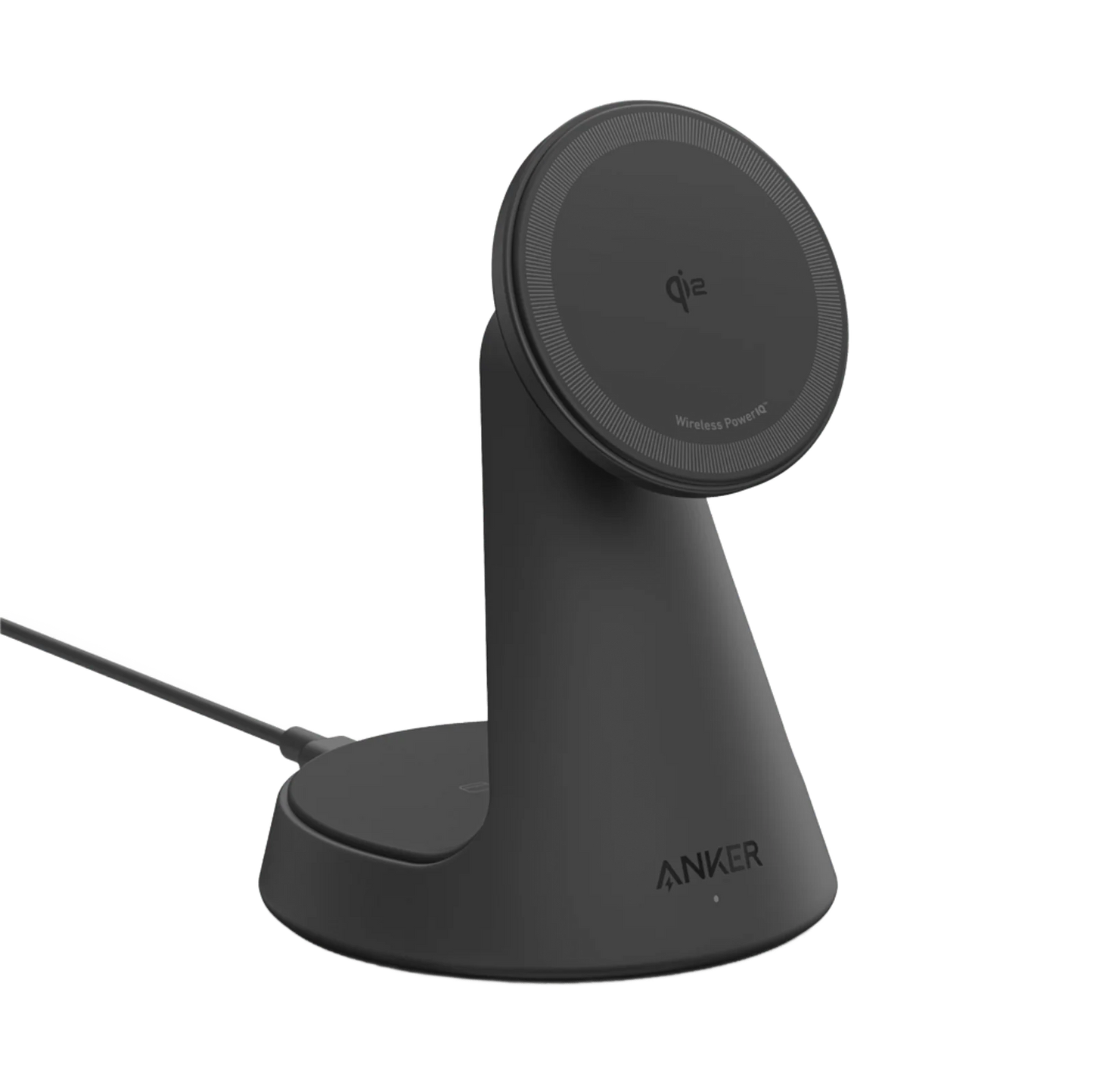 Anker MagGo Wireless Charger (2-in-1 Dock Stand), 15W Qi2 Fast Wireless Charging For iPhone | شاحن انكر ماج جو اللاسلكي 2 في 1, قاعدة شحن مغناطيسية بقدرة 15 واط للايفون