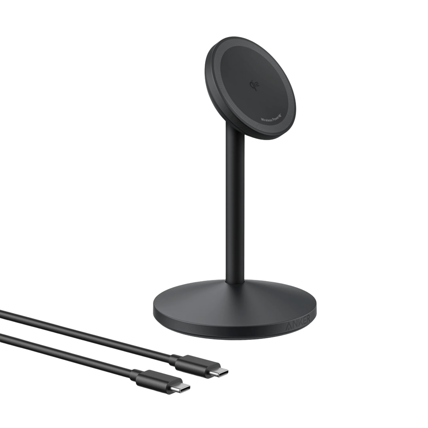 Anker MagGo Wireless Charger, 15W Qi2 Fast Charging Dock, MagSafe-Compatible | شاحن انكر ماج جو اللاسلكي, شحن سريع 15 واط متوافق مع ماج سيف
