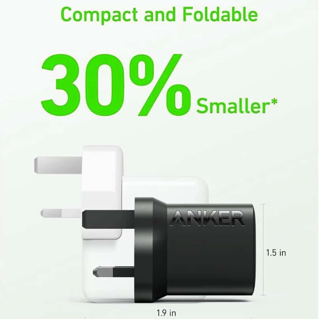 Anker 30W USB-C Fast Wall Charger - شاحن جداري بمنفذ يو اس بي سي بقدرة 30 واط من أنكر