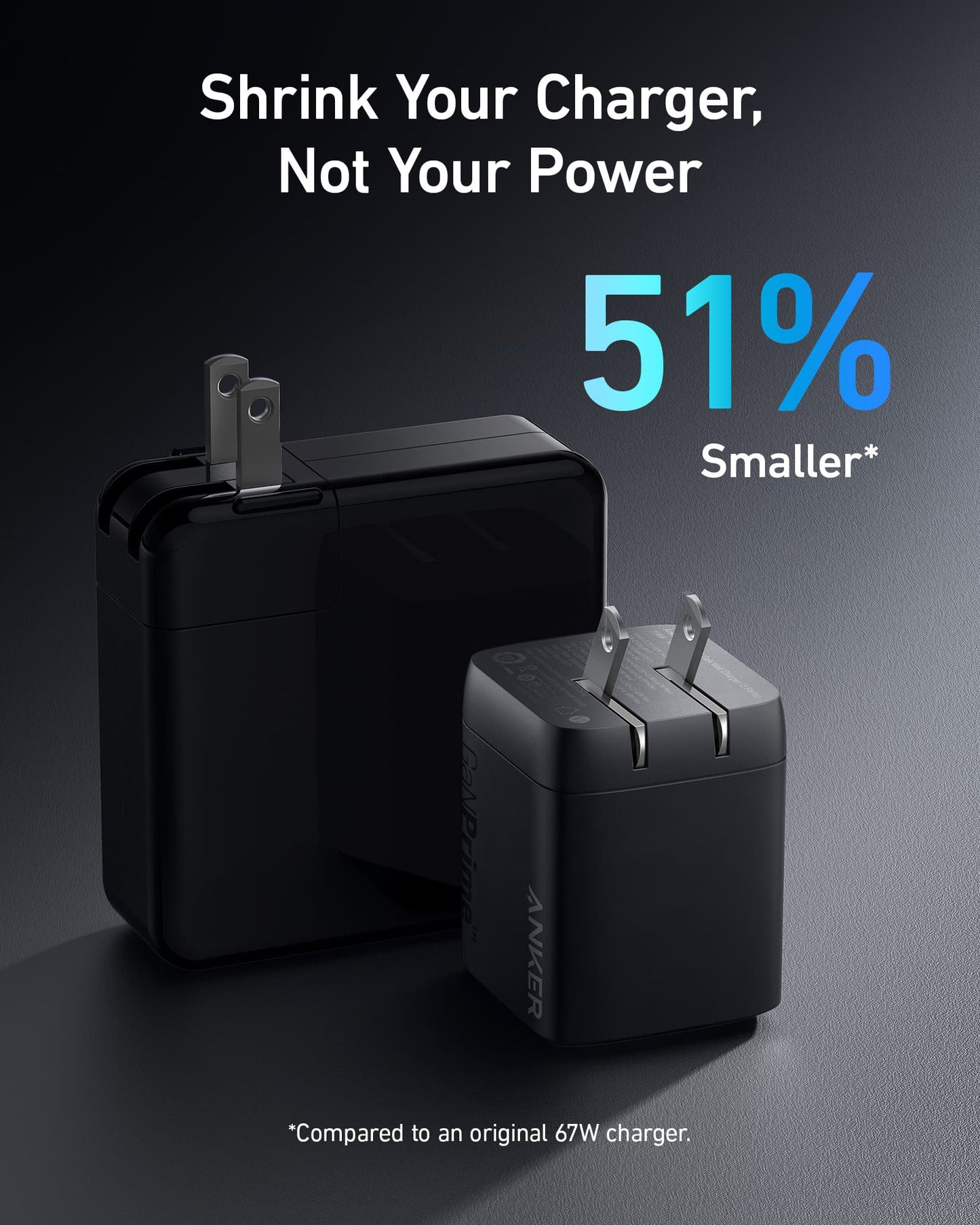 Anker Prime 67W GaN Wall Charger 3 Ports - شاحن حائط أنكر برايم 67 واط جالون 3 منافذ