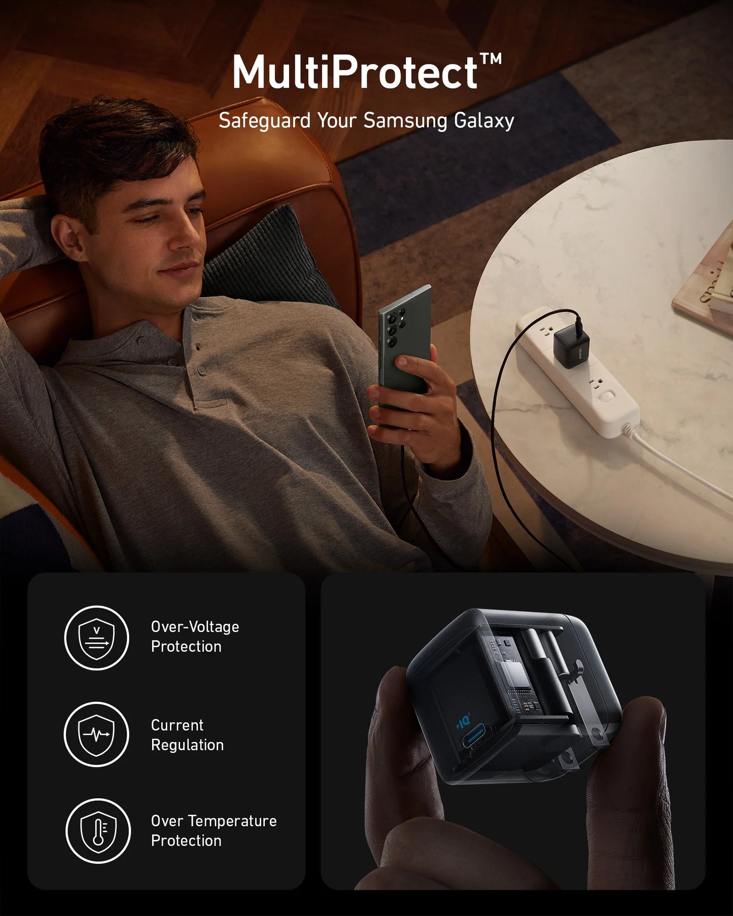 شاحن جداري 313 بقدرة 45 واط يو اس بي سي محول فائق السرعة من أنكر - Anker 313 Wall Charger 45W