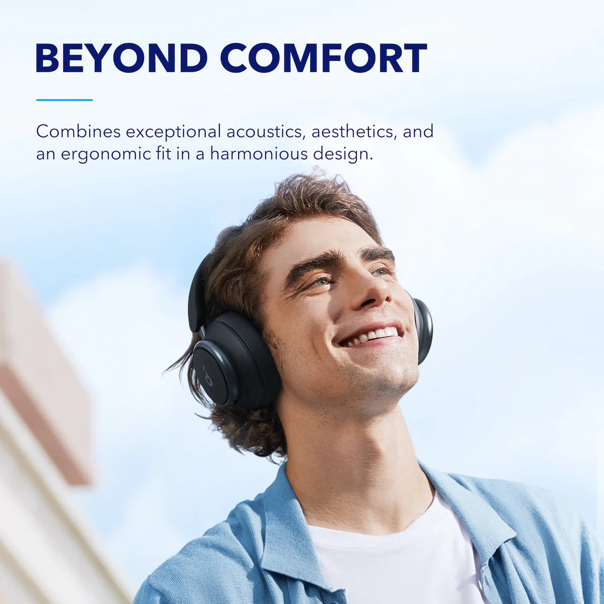 Anker Space Q45 Long-Lasting Noise Cancelling Headphones - ساوند كور سماعات راس سبيس من انكر بخاصية الغاء الضوضاء النشطة