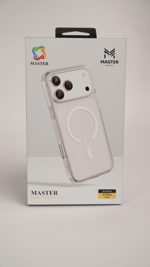 كفر واقي ماستر مع خاصية ماج سيف لهاتف ايفون 17 / 17 برو / 17 برو ماكس - شفاف | Master Shield MagSafe Case For iPhone 17 / 17 Pro / 17 Pro Max - Clear