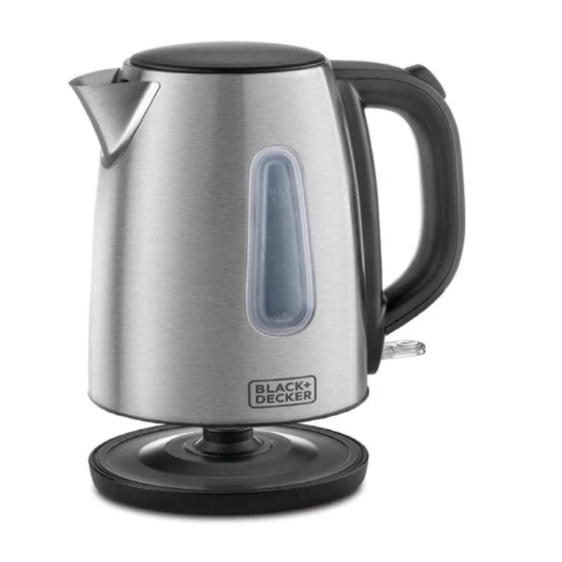 Black+Decker Stainless steel kettle with capacity of 1.7 liters - غلاية بلاك أند ديكر 1.7 لتر ستانلس ستيل سريعة وآمنة