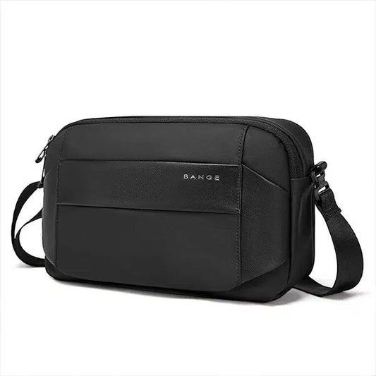 BANGE Men's Shoulder Crossbody Bags,  Waterproof Bag – Black | حقيبة كتف بانج مقاومة للماء, تصميم عملي للاعمال والرحلات