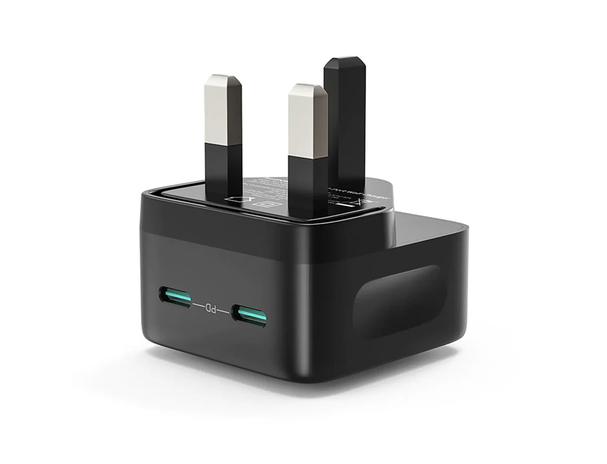 شاحن جدار بقدرة 30 واط بمنفذين  تايب سي 20واط +18واط من راف باور - RAVPower PD Pioneer Wall Charger 35 Watts-2-Port