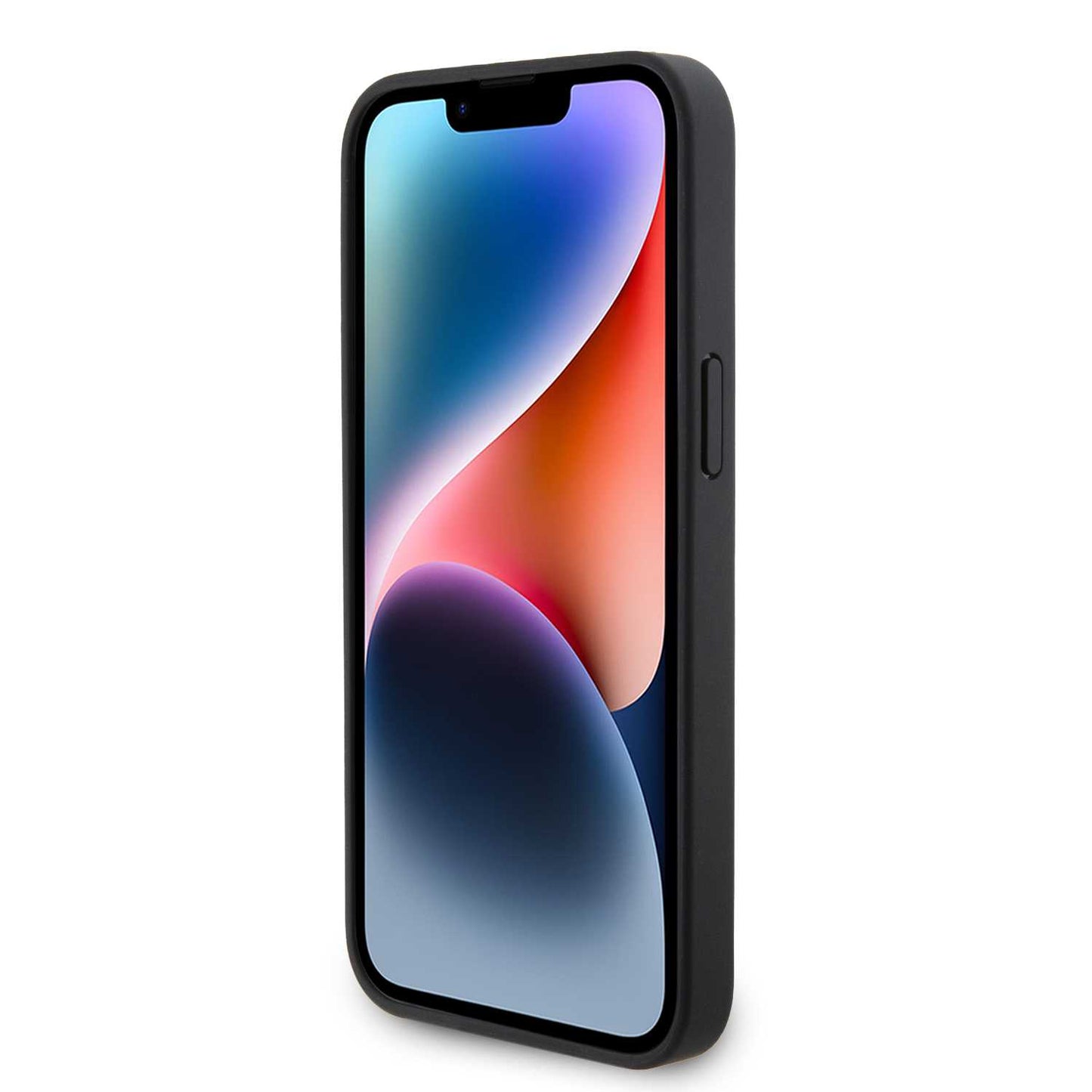 BMW M PU Leather Case – Hot Stamp Tricolor Design for iPhone 15 Pro | كفر بي ام دبليو ام جلد صناعي مع نقش ثلاثي الالوان لهاتف ايفون 15 برو