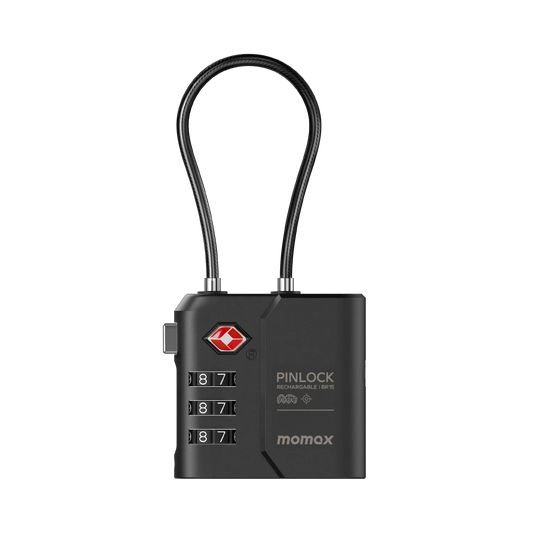 قفل موماكس PinLock الذكي, متوافق مع ابل فايند ماي | Momax PinLock TSA Padlock with Apple Find My Locator