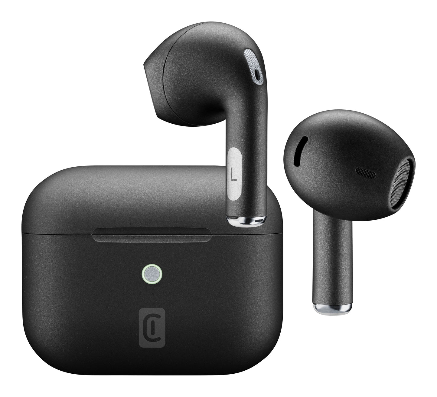 Cellularline CRYSTAL TWS Bluetooth 5.0 Wireless In-Ear Earphones with Charging Case Environment Noise Cancelling - كريستال سماعات أذن بلوتوث مزودة بتقنية إلغاء الضوضاء البيئية من سليولارلاين