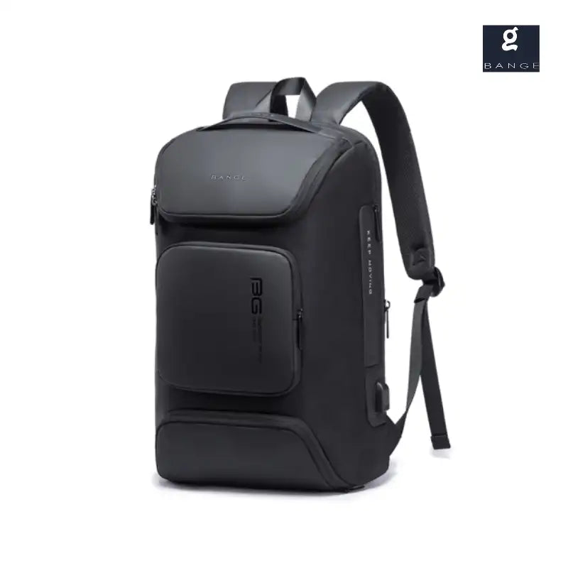 حقيبة ظهر بانجي لابتوب وسفر مع منفذ شحن يو اس بي - رمادي | BANGE Laptop Bag & Travel Backpack with USB Charger Port – Gray
