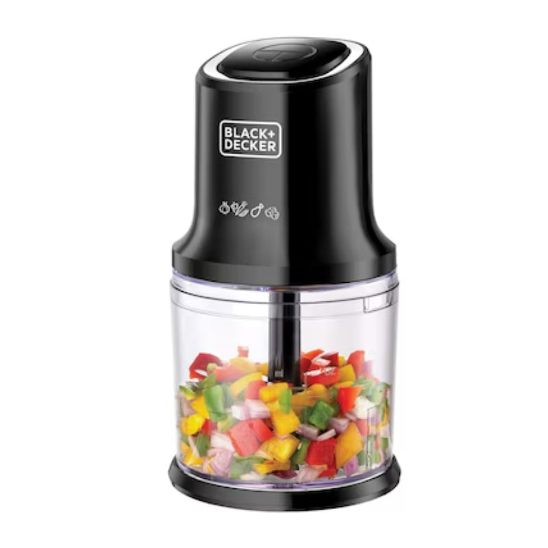 Black+Decker 500W Vertical Chopper FC500-B5 - فرامة طعام 500 واط بسعة 500 مل مع شفرات ستانلس ستيل